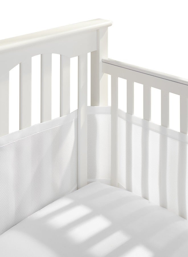 BreathableBaby Breathable Mesh Liner for Full-Size Cribs, Classic 3mm Mesh, White (Size 4FS Covers 3 or 4 Sides) - Image 1
